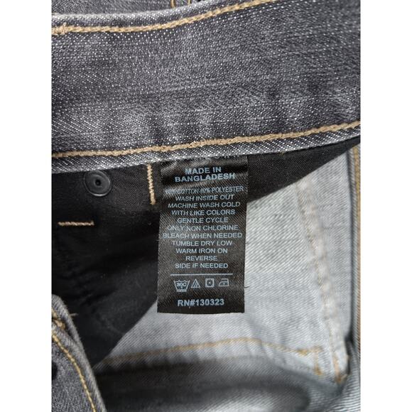Sean John Clayton Jeans Mens 41X32 Charcoal Fade Slim Straight Fit Flaps Street - Picture 5 of 13